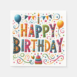 Servilleta De Papel Feliz cumpleaños