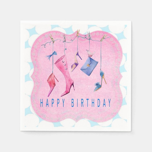 Servilleta De Papel Feliz cumpleaños (Anverso)