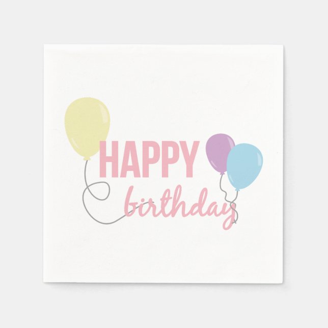 Servilleta De Papel Feliz cumpleaños (Anverso)