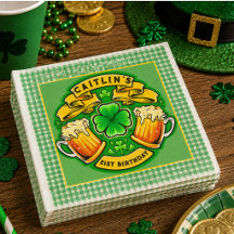 Feliz cumpleaños 21 con trébol día de San Patricio