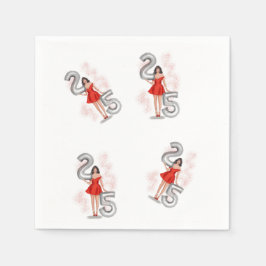 Servilleta De Papel Feliz cumpleaños 25, ilustracion