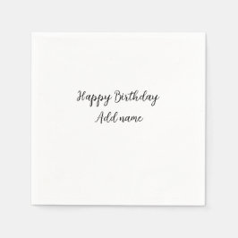Servilleta De Papel Feliz cumpleaños agregar el título simple