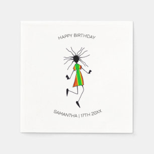 Servilleta De Papel Feliz cumpleaños, asombrosa danza