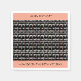 Servilleta De Papel Feliz cumpleaños, bonito patrón étnico africano