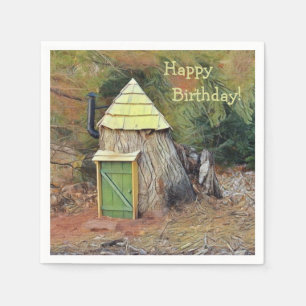 Servilleta De Papel Feliz Cumpleaños Casa de Duendes