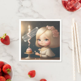 Servilleta De Papel Feliz cumpleaños Chica 01