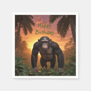 Servilleta De Papel Feliz cumpleaños Chimp