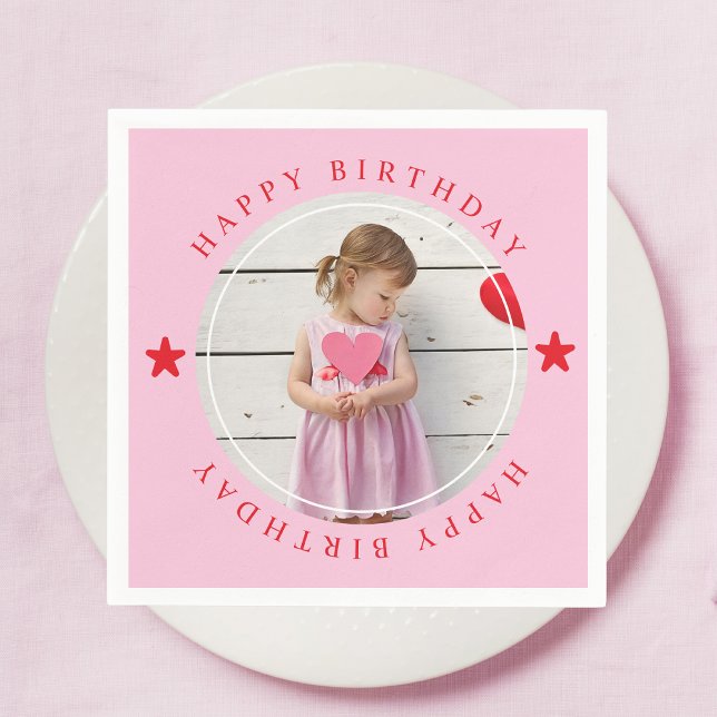 Servilleta De Papel Feliz cumpleaños con foto (Subido por el creador)