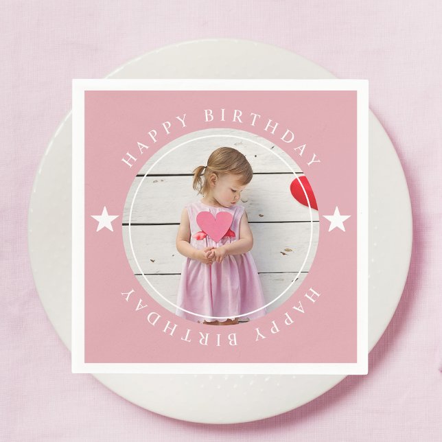 Servilleta De Papel Feliz cumpleaños con foto (Subido por el creador)