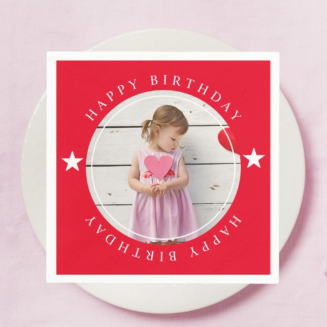 Servilleta De Papel Feliz cumpleaños con foto (Subido por el creador)