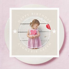 Servilleta De Papel Feliz cumpleaños con foto
