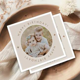 Servilleta De Papel Feliz cumpleaños con foto