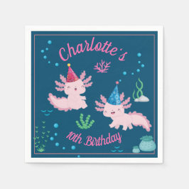 Servilleta De Papel Feliz cumpleaños de Axolotl