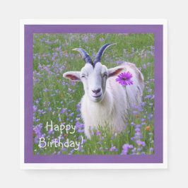 Servilleta De Papel Feliz cumpleaños de cabra
