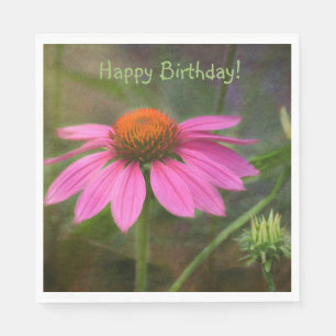 Servilleta De Papel Feliz cumpleaños Dreamy ConeFlower