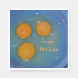 Servilleta De Papel Feliz cumpleaños Egg Lover