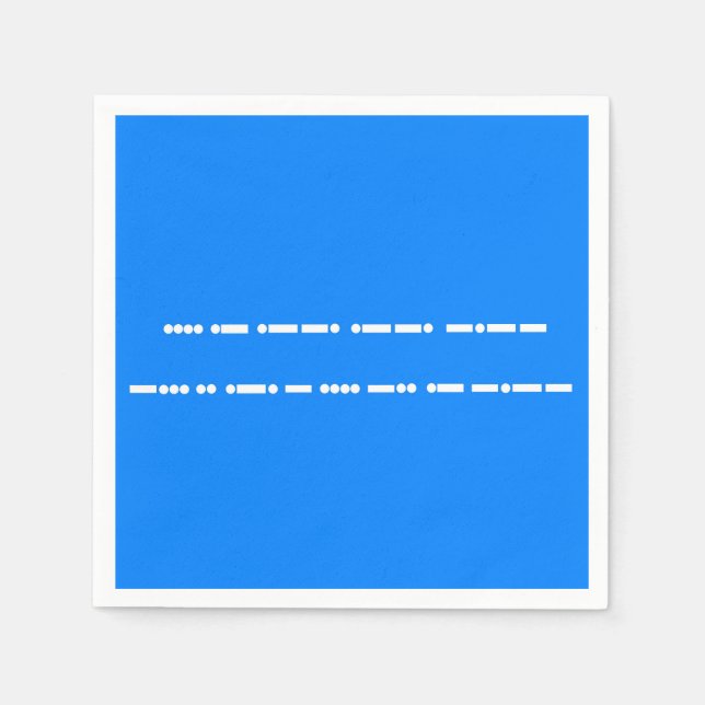 Servilleta De Papel Feliz cumpleaños en Morse Code (Anverso)