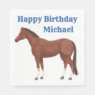 Servilleta De Papel Feliz Cumpleaños Feliz Cumpleaños Caballo Cumpleañ