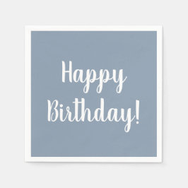 Servilleta De Papel Feliz cumpleaños, fiesta azul de cumpleaños