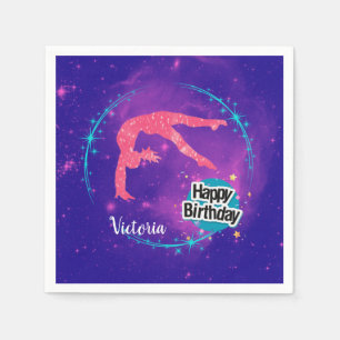 Servilleta De Papel Feliz cumpleaños Gimnasia galaxia tambaleante