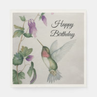 Feliz cumpleaños Hummingbird Fiesta Fun Stylish