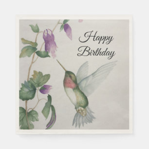 Servilleta De Papel Feliz cumpleaños Hummingbird Fiesta Fun Stylish