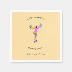 Servilleta De Papel Feliz cumpleaños, increíble etiqueta de regalo de