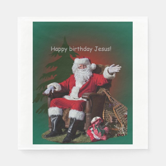 SERVILLETA DE PAPEL FELIZ CUMPLEAÑOS JESÚS (Anverso)