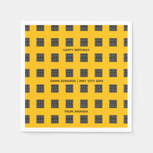 Servilleta De Papel Feliz Cumpleaños, Lindo Patrón Étnico