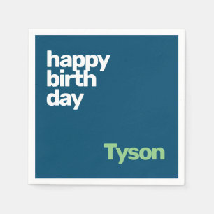 Servilleta De Papel feliz cumpleaños mínimo personalizado papel fiesta