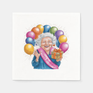 Servilleta De Papel Feliz Cumpleaños Nana Divertida