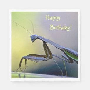 Servilleta De Papel Feliz cumpleaños orando a Mantis
