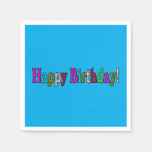 Servilleta De Papel Feliz Cumpleaños" Papel Napkin - Decoración Fiesta