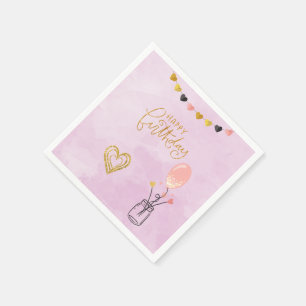 Servilleta De Papel Feliz cumpleaños para ella