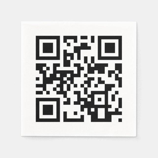 Servilleta De Papel Feliz Cumpleaños Para Tu Código QR (Anverso)