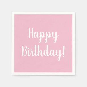 Servilleta De Papel Feliz cumpleaños Pastel Pink