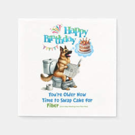 Servilleta De Papel Feliz cumpleaños, pastor alemán, tiempo para más f