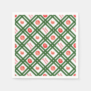 Servilleta De Papel Feliz cumpleaños - Patrón de tomate fresco