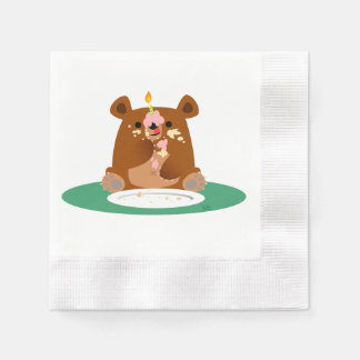 Servilleta De Papel ¡Feliz cumpleaños, pequeño oso! Servilletas de pap