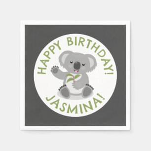 Servilleta De Papel Feliz cumpleaños personalizado personalizado de ko