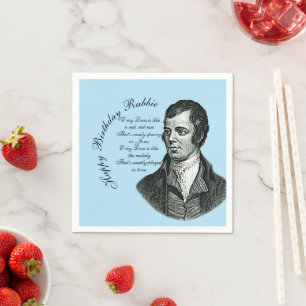 Servilleta De Papel Feliz cumpleaños Rabbie - Robert Burns Small