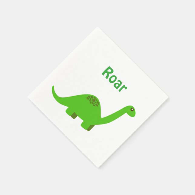 Servilleta De Papel Feliz cumpleaños Roar Dinosaur Napkin (Borde)
