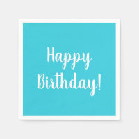 Feliz cumpleaños, Verde azulado Fiesta de tipograf