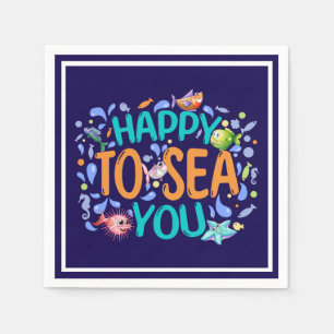 Servilleta De Papel Feliz de marearte - Cute Summer Pun