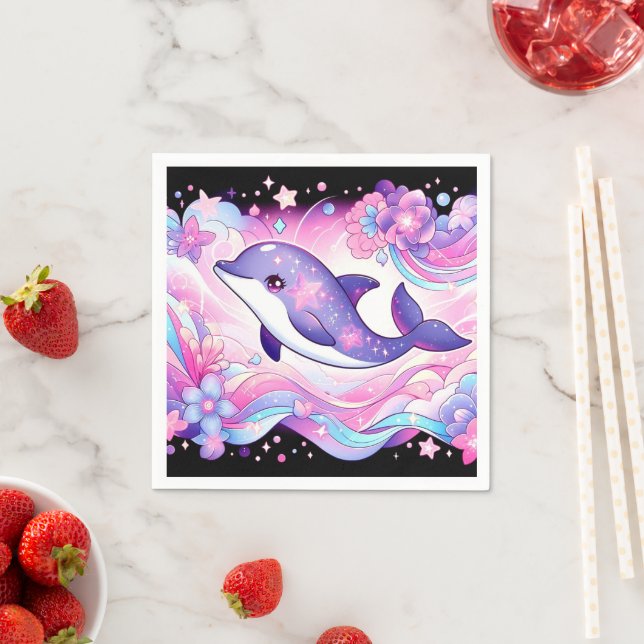 Servilleta De Papel Feliz delfín Baby Shower (In situ)