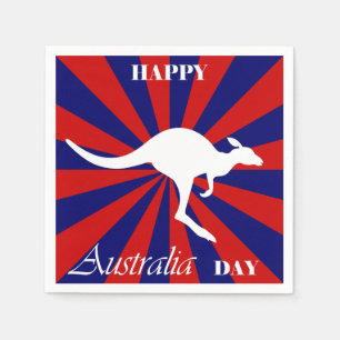 Servilleta De Papel Feliz día australiano canguro australiano