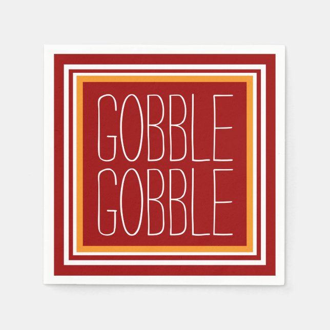 Servilleta De Papel Feliz Día de Acción de Gracias (Anverso)