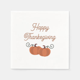 Servilleta De Papel Feliz Día de Acción de Gracias Calabaza Otoño