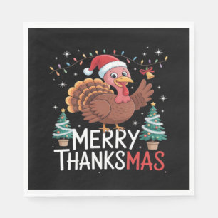 Servilleta De Papel Feliz Día de Acción de Gracias Santa Turquía es