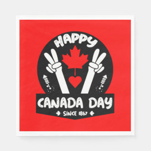 Servilleta De Papel Feliz Día de Canadá